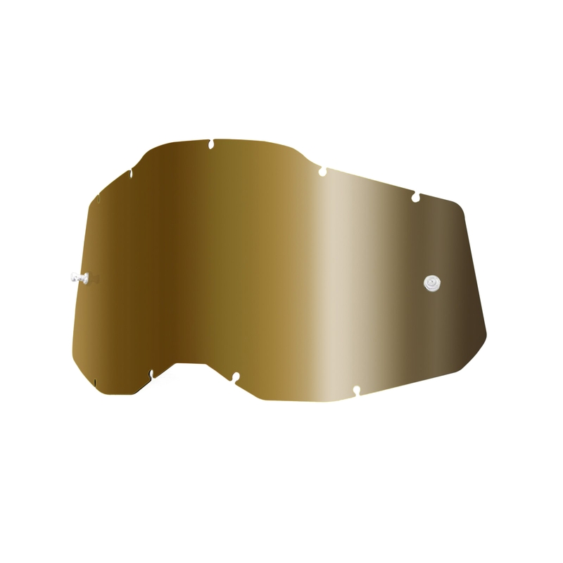 Visir 100% Racecraft 2/Accuri 2/Strata 2 guldforkromet spejl (Antidug)