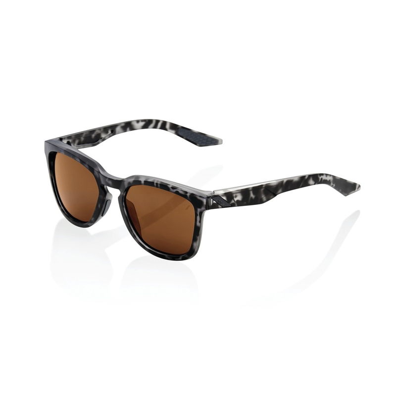 Solbriller 100% HUDSON Matte Black Havana sortgrå (bronzefarvede glas)