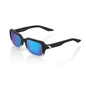 100% RIDELEY Soft Tact Fade Black solbriller (blå kromglas)