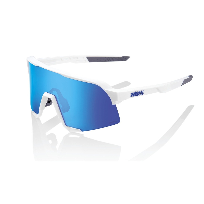Solbriller 100% S3 Matte White hvid (HIPER blå glas)