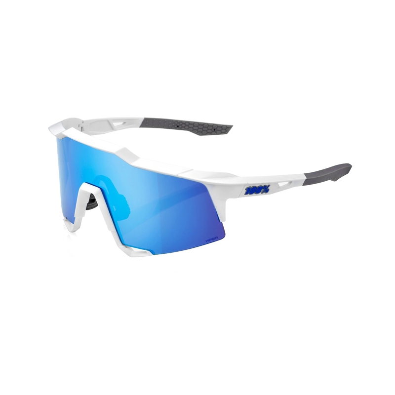 Solbriller 100% SPEEDCRAFT hvid-grå (HIPER blå glas)