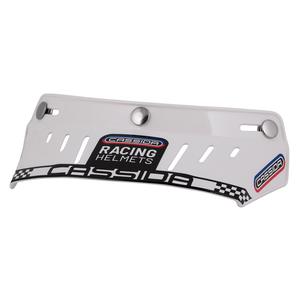 Fladt visir til Cassida Oxygen Racing Spirit-hjelme, hvid