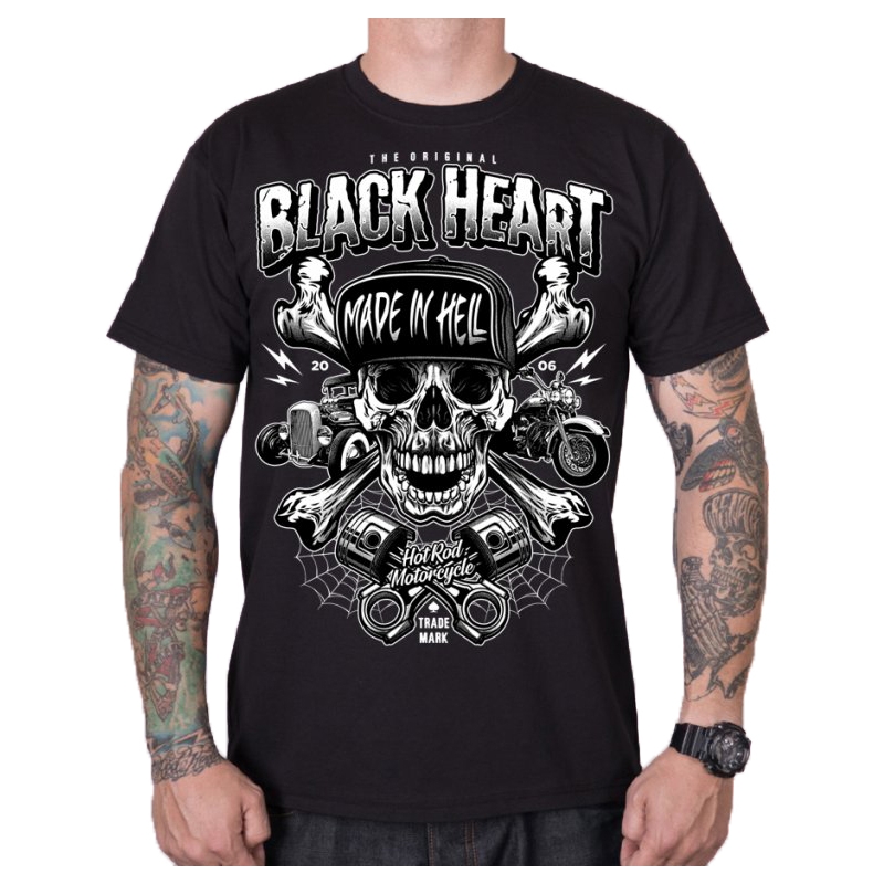 T-shirt til mænd Black Heart Sinner sort