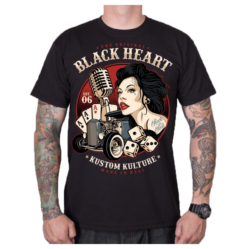 Pánské triko Black Heart Victoria černé výprodej