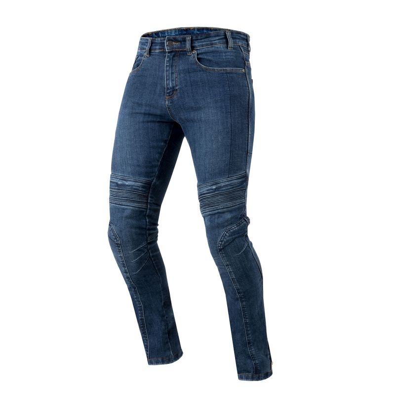 Motorcykeljeans Ozone Hornet II vasket blå udsalg