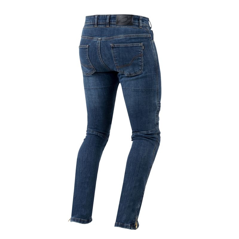 Motorcykeljeans Ozone Hornet II vasket blå udsalg
