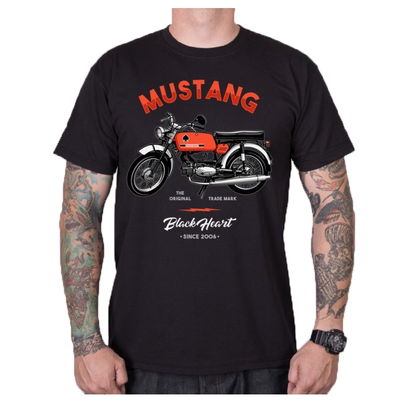 Sort Heart Mustang-skjorte til mænd