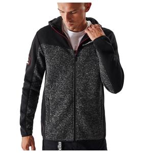 Fleece-hættetrøje til mænd DAKAR Cross 4 sort-grå