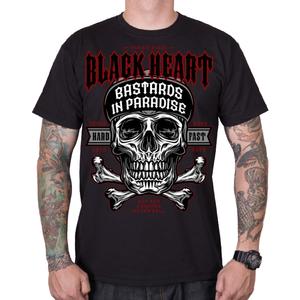 T-shirt til mænd Black Heart Bastard In Paradise sort