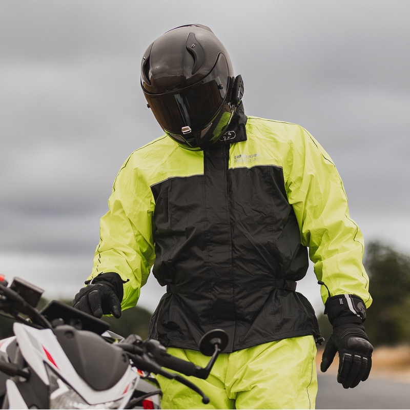 Oxford Rain Seal 22 sort-fluogul regnjakke