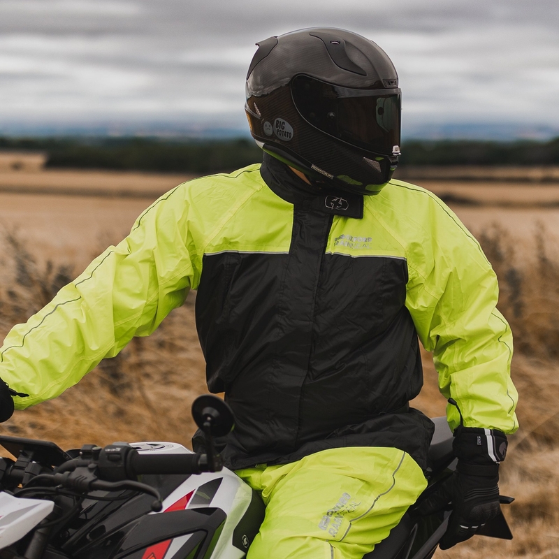 Oxford Rain Seal 22 sort-fluogul regnjakke