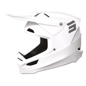 Motocross-hjelm Shot Furious Solid White
