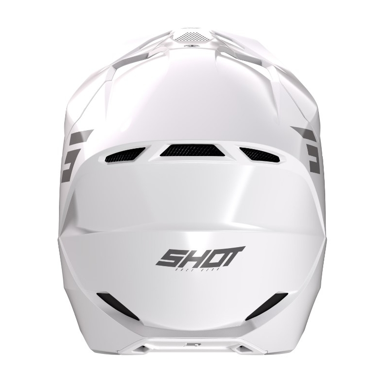 Motocross-hjelm Shot Furious Solid White