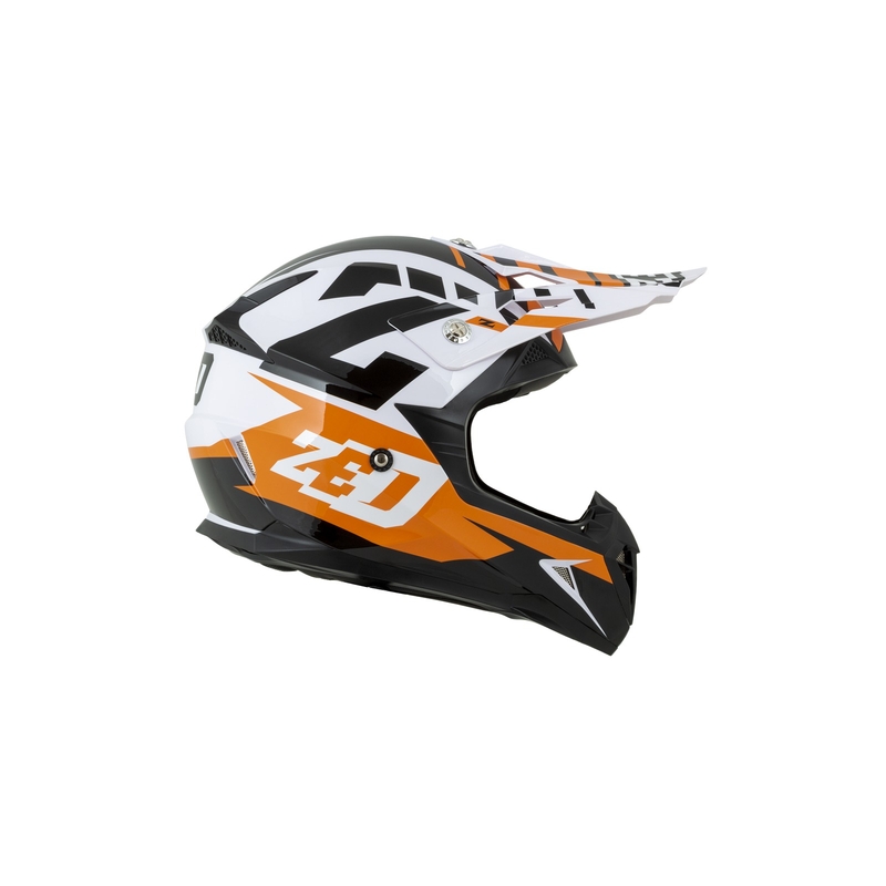 Motokrosová přilba ZED X1.9 oranžovo-černo-bílá
