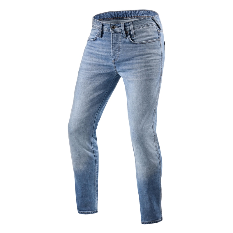 Motorcykeljeans Revit Piston 2 SK lyseblå udsalg