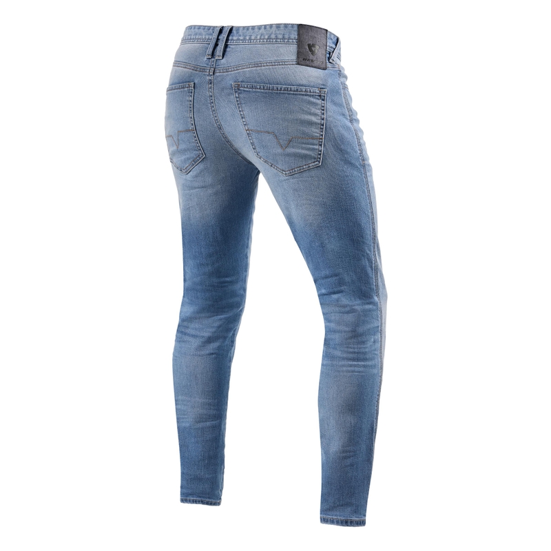 Motorcykeljeans Revit Piston 2 SK lyseblå udsalg