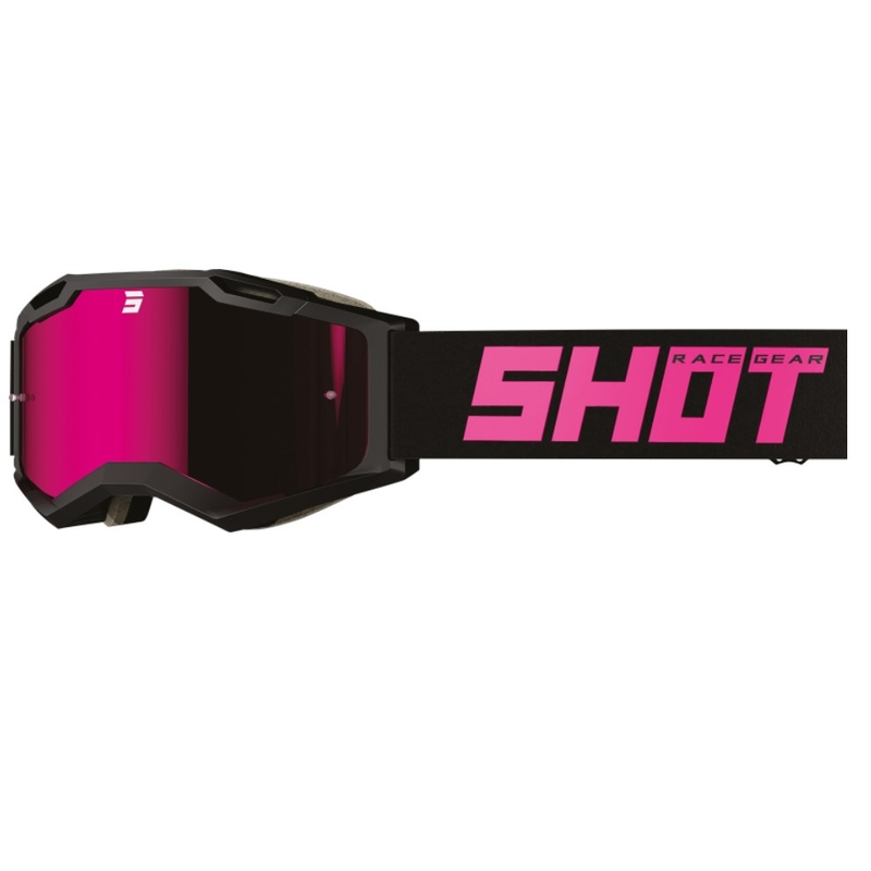 Motocross-briller Shot Iris 2.0 Solid sort og pink