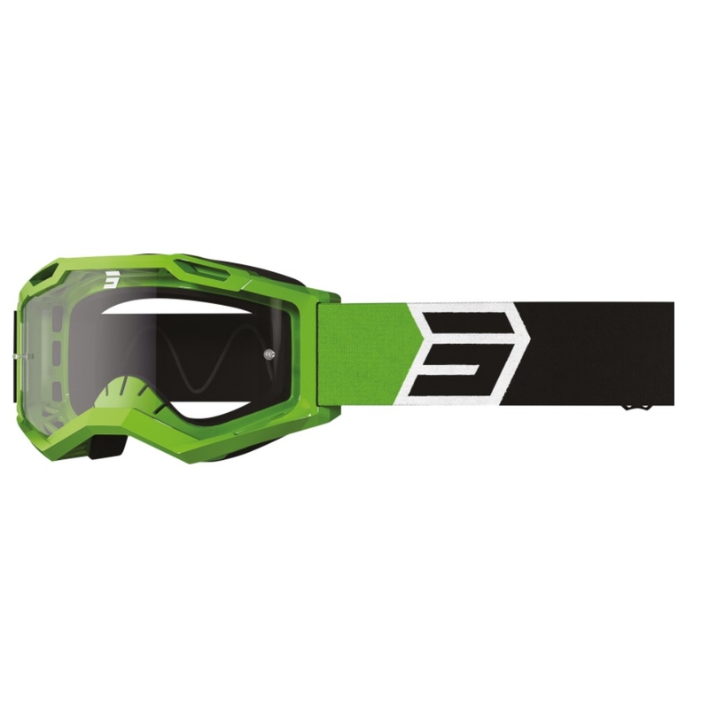 Motocross-briller Shot Assault 2.0 Solar sort-grøn