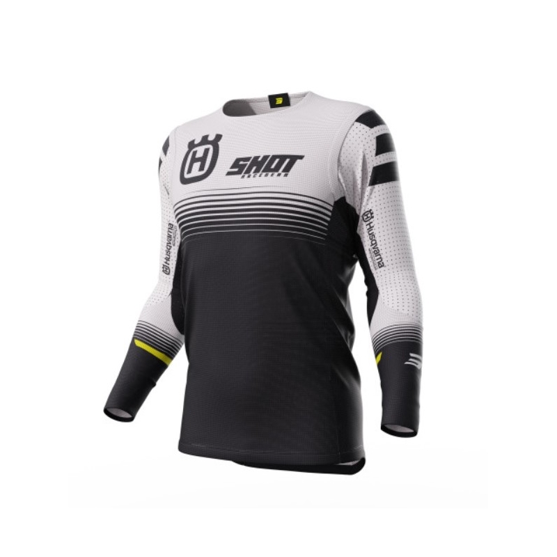Motocross trøje Shot Aerolite Husqvarna LE hvid-sort udsalg