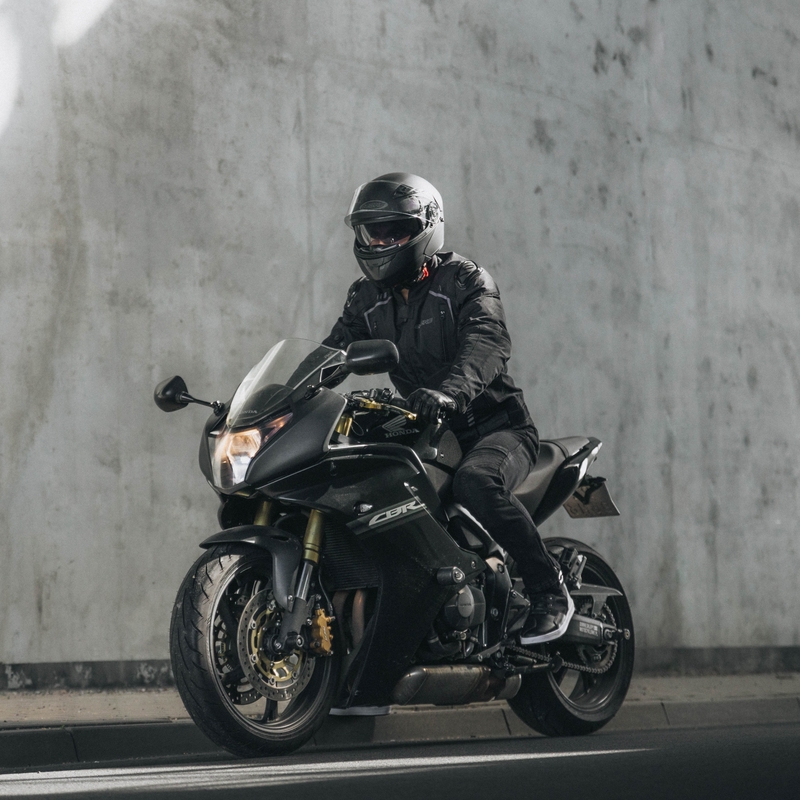 Ozone Pulse motorcykeljakke sort-grå