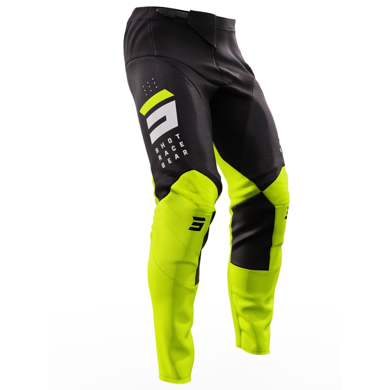 Motocross-bukser Shot Contact Camo 2.0 sort-fluogul udsalg