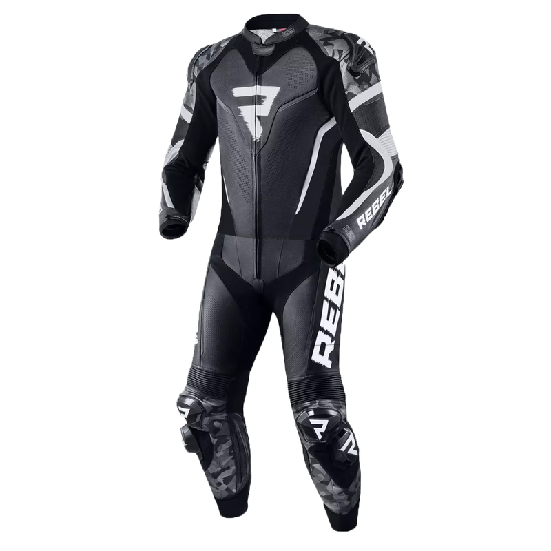 Rebelhorn Rebel sort og hvid motorcykeloverall