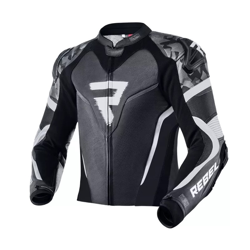 Rebelhorn Rebel sort og hvid motorcykeloverall