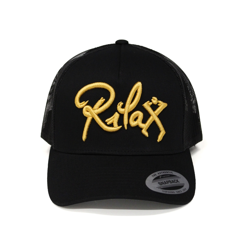 Rilax mesh-kasket sort-guld