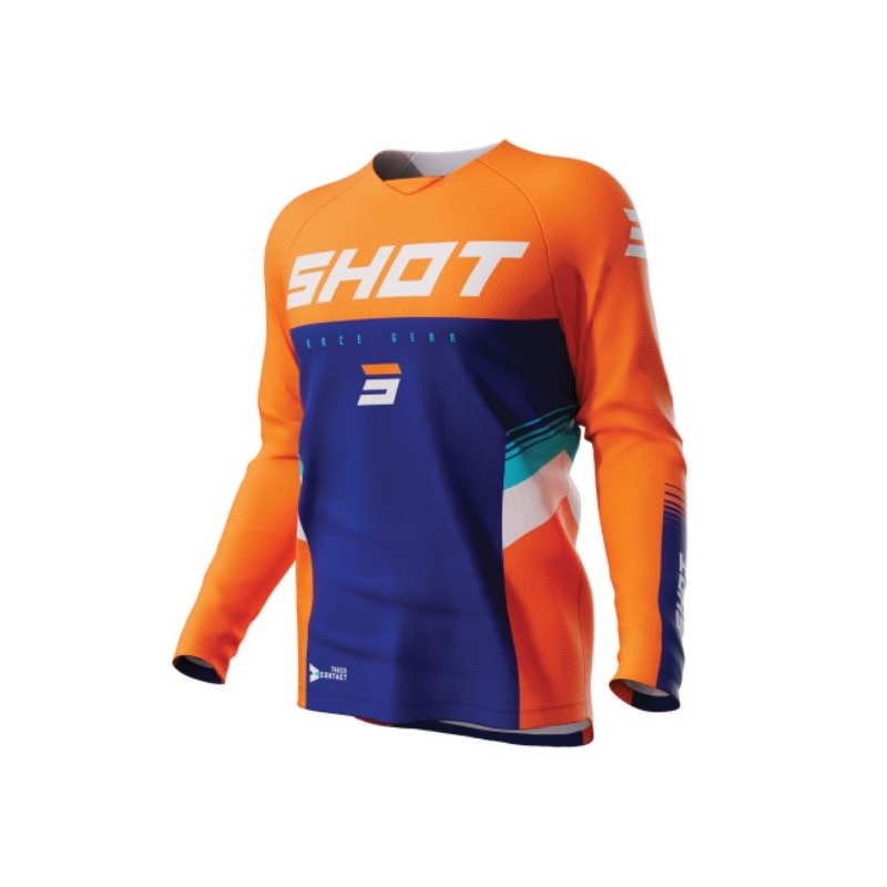 Motocrosstrøje Shot Contact Tracer blå-orange udsalg