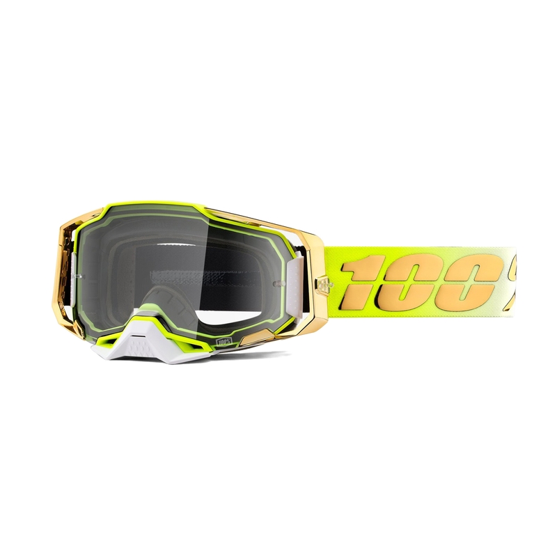 Motocrossbriller 100% ARMEGA Feelgood guld (klar plexi)