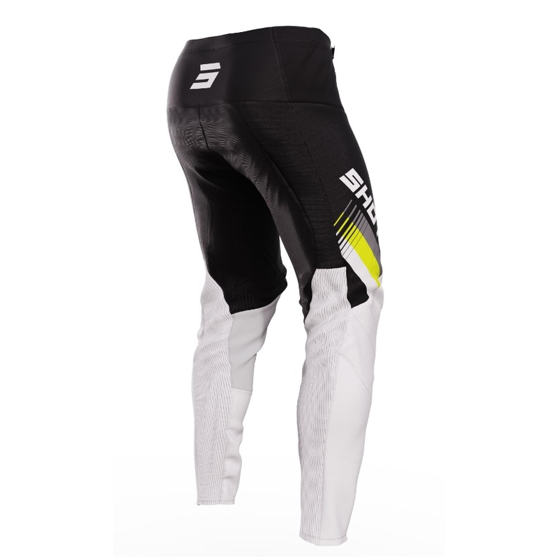 Motocrossbukser Shot Contact Tracer sort-hvid-fluogul udsalg