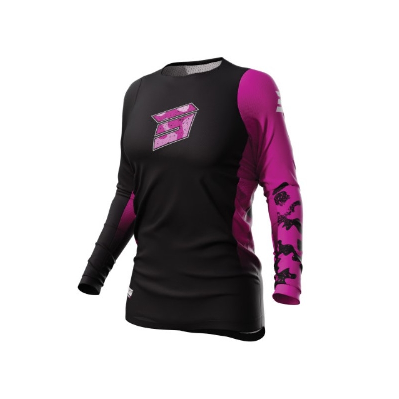 Motocrosstrøje til kvinder Shot Contact Shelly 2.0 sort og pink udsalg