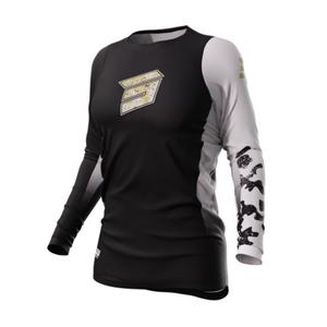 Motocrosstrøje til kvinder Shot Contact Shelly 2.0 sort-hvid-brun udsalg