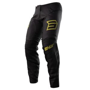 Motocross-bukser Shot Devo Army sort-guld udsalg
