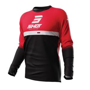Motocrosstrøje Shot Devo Reflex sort-rød udsalg