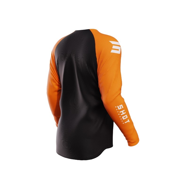 Motocrosstrøje Shot Raw Escape sort-orange udsalg
