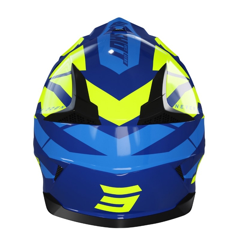 Dětská motokrosová přilba Shot Pulse Kid Revenge modro-fluo žlutá výprodej