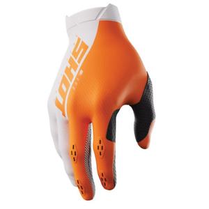 Motocross-handsker Shot Lite hvid-orange udsalg