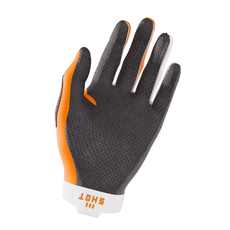 Motocross-handsker Shot Lite hvid-orange udsalg
