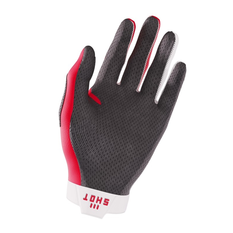 Motocross-handsker Shot Lite hvid-rød udsalg