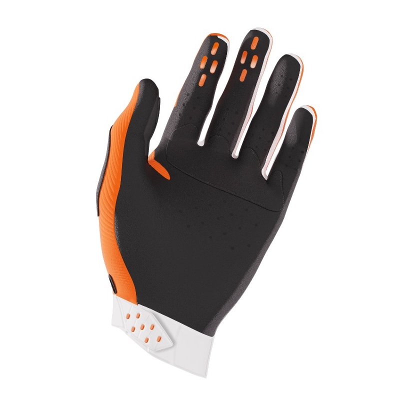 Motocross-handsker Shot Race hvid-orange