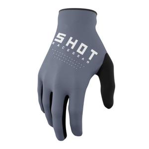 Motocross-handsker Shot Raw sort-hvid-grå udsalg