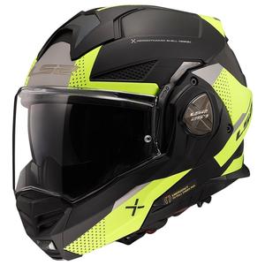 Flip-up motorcykelhjelm LS2 FF901 Advant X Oblivion sort-fluo gul
