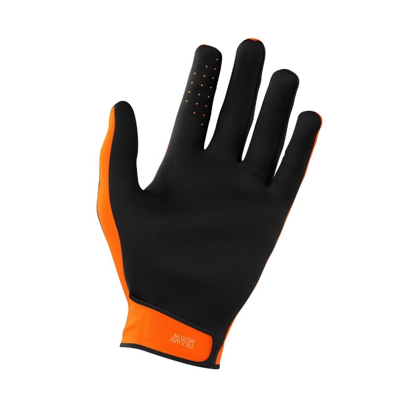 Motocross-handsker Shot Raw sort-hvid-orange udsalg