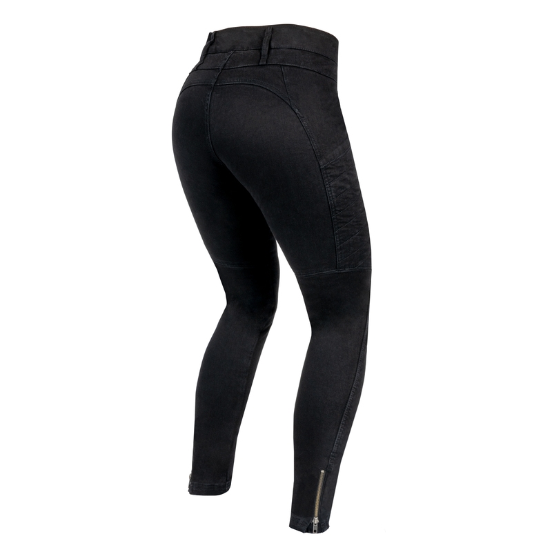 Rebelhorn Ash Black Motorcycle Jeans til kvinder udsalg
