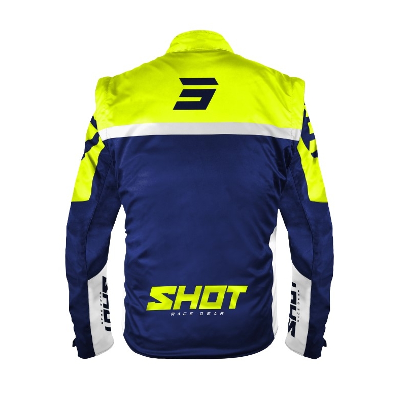 Softshellová bunda Shot Softshell Lite 2.0 modro-bílo-fluo žlutá