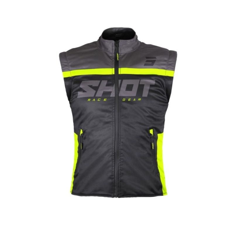 Softshell-vest Shot Bodywarmer Lite 2.0 sort-fluogul udsalg