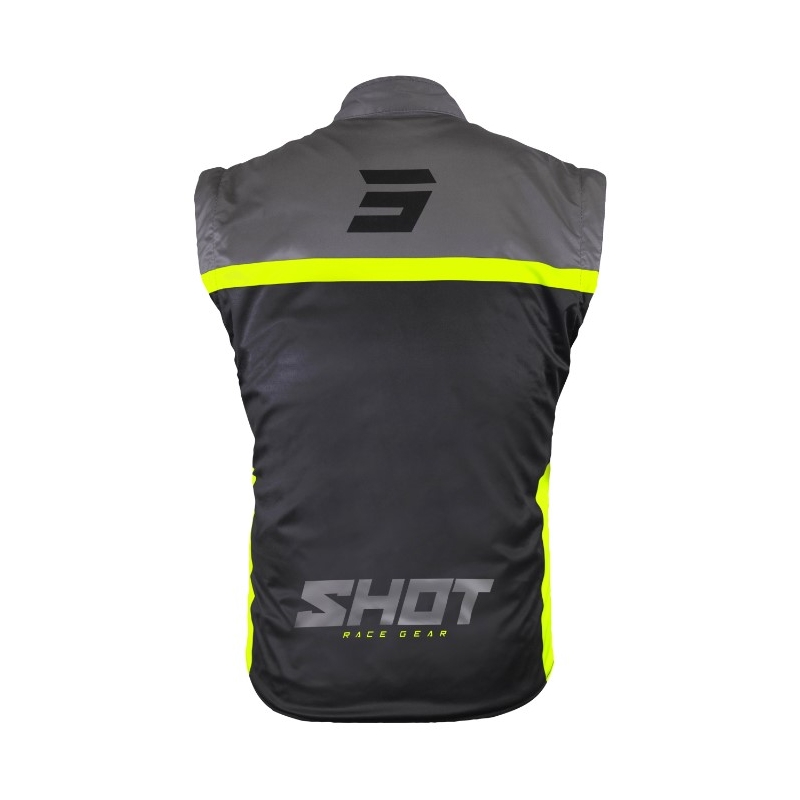 Softshell-vest Shot Bodywarmer Lite 2.0 sort-fluogul udsalg