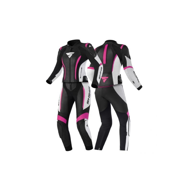 Shima Miura 2.0 motorcykel-jumpsuit til kvinder i sort, hvid og pink