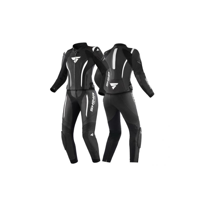 Shima Miura 2.0 sort og hvid motorcykeloverall til kvinder